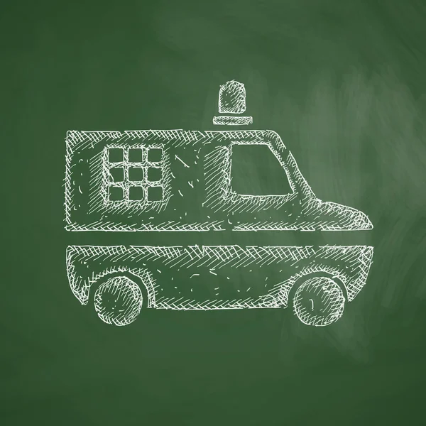 手描きの警察車のアイコン — ストックベクタ