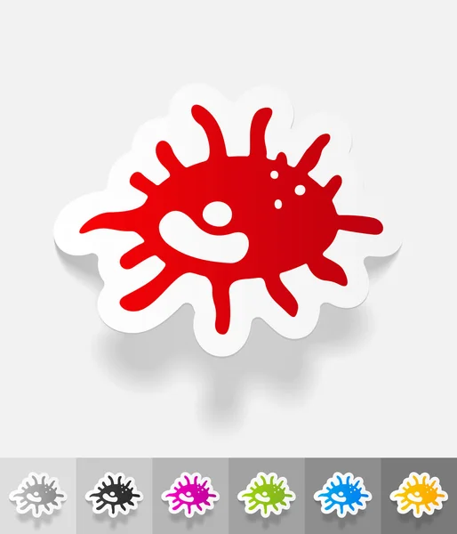 Elemento de diseño realista. bacteria — Vector de stock