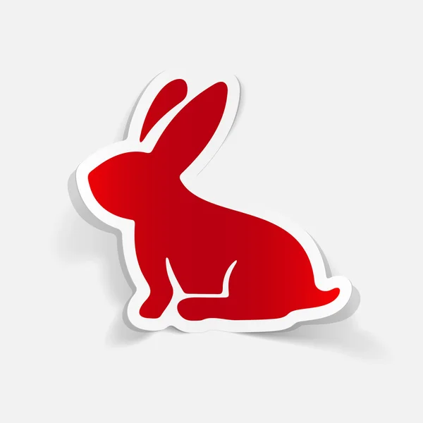 イースターのウサギの現実的なデザイン要素 — ストックベクタ