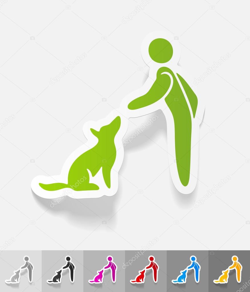 Training dogs paper sticker Stock Vector Image by ©Palau83 91721744