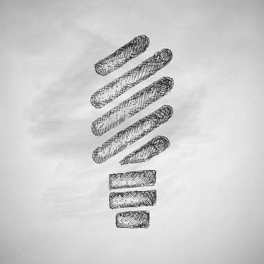 soyut floresan ampul simgesi