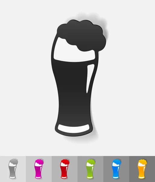 Elemento de diseño realista de la cerveza — Vector de stock