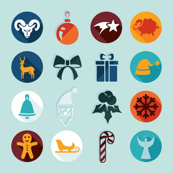 Set of Christmas icons — Stock Vector