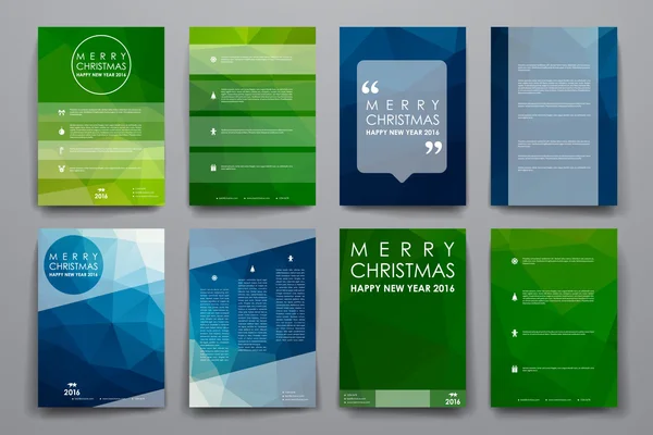 Set of Christmas style brochures — Stock Vector