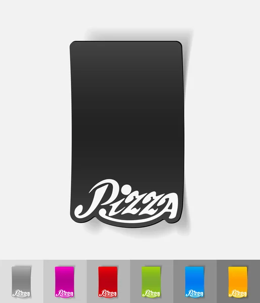 Elemento de diseño realista de la pizza — Vector de stock