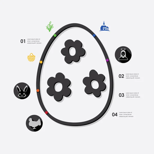 Paskalya tatilleri Infographic — Stok Vektör