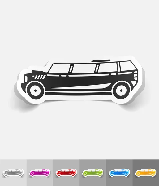 Élément de conception réaliste. limousine — Image vectorielle