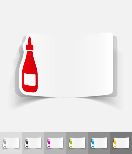 Elemento di design realistico del ketchup — Vettoriale Stock