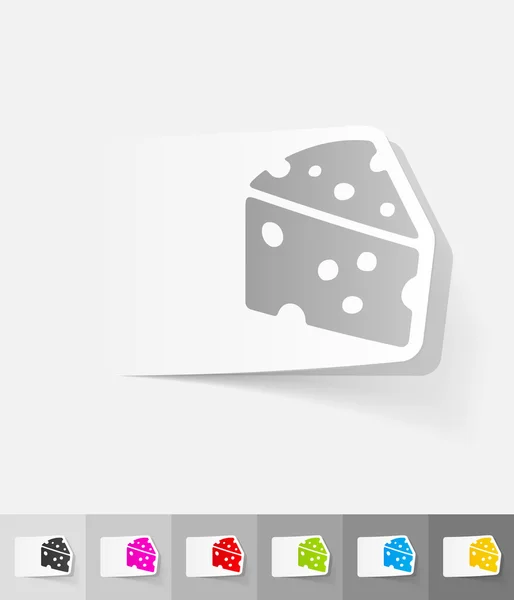 Realistisk designelement av ost — Stock vektor