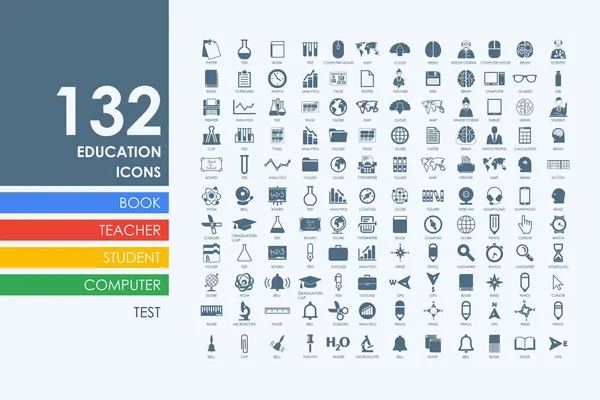 Zestaw ikon edukacyjnych — Wektor stockowy