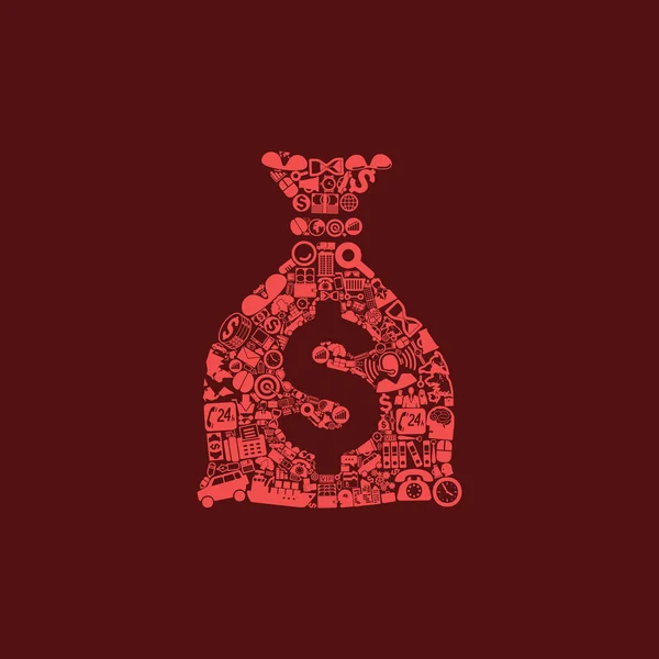 Ícone de dinheiro abstrato — Vetor de Stock