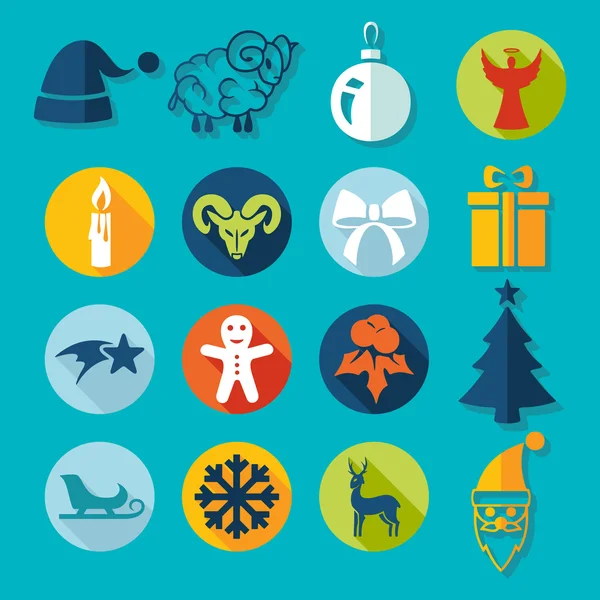 Set of Christmas icons — Stock Vector