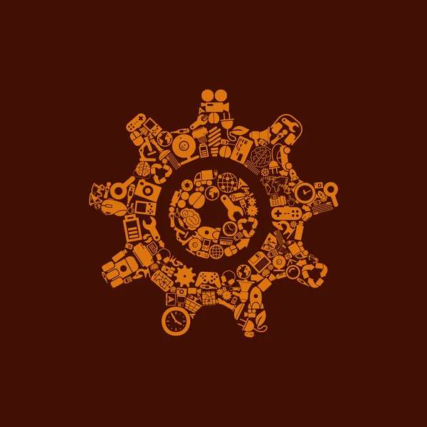 Abstract cogwheel icon — Stock Vector