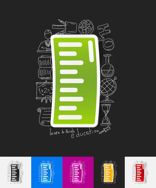 定規紙ステッカー — ストックベクタ