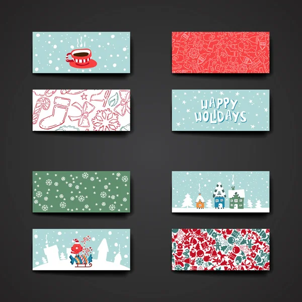 Carteles estilo Navidad — Vector de stock