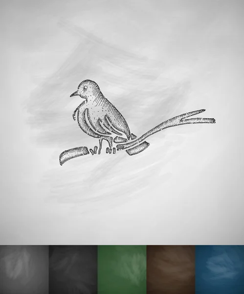 Icono de pájaro abstracto — Vector de stock