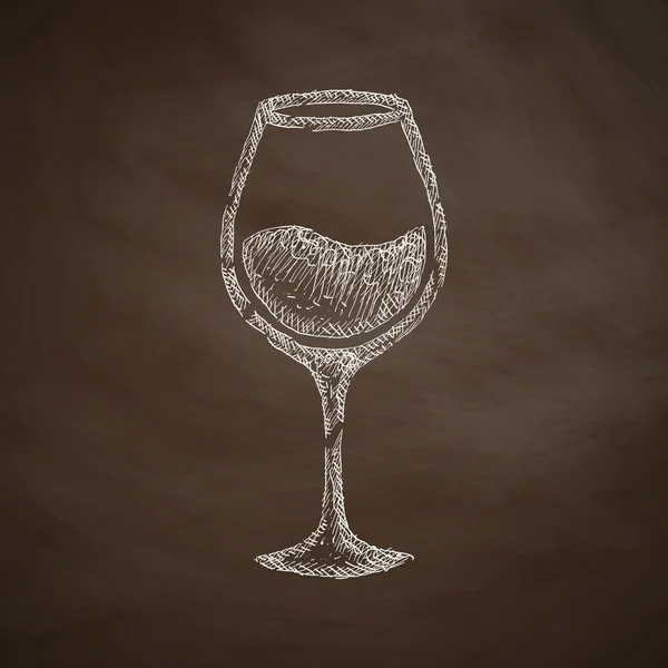 Icono abstracto de copa de vino — Vector de stock