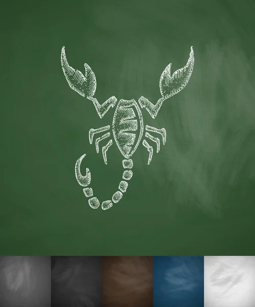 Abstrakt scorpion ikonen — Stock vektor