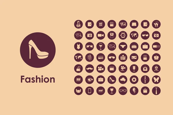 Набор простых иконок моды — стоковый вектор