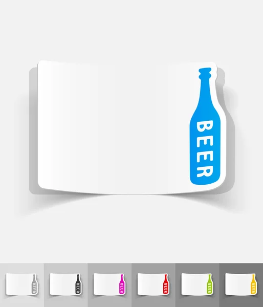 Realistische ontwerpelement. flesje bier — Stockvector