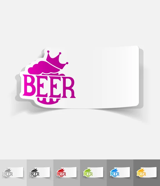 Elemento de diseño realista. cerveza king — Vector de stock