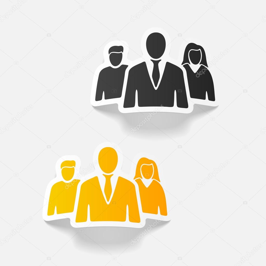 realistic design element: business people