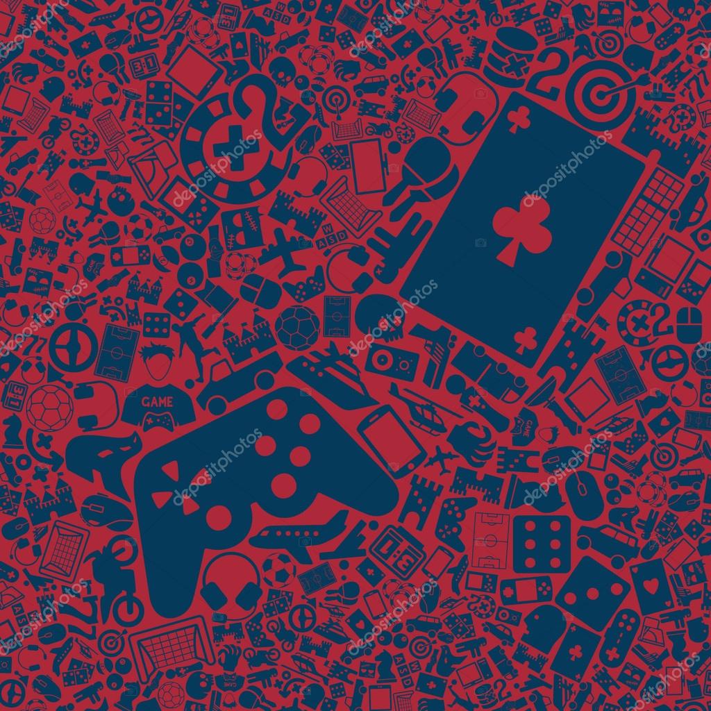 Plano De Fundo Dos ícones De Jogos Vetores De Stock Palau83