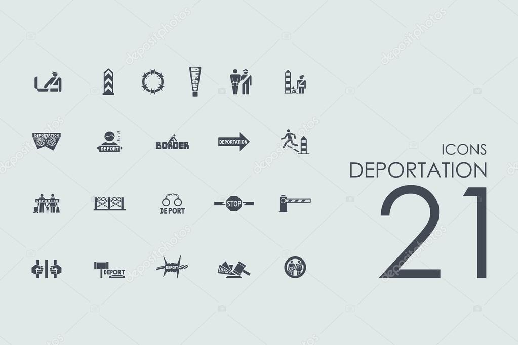 Set of deportation icons