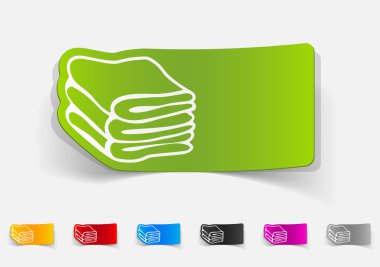 gerçekçi tasarım havlu öğeleri