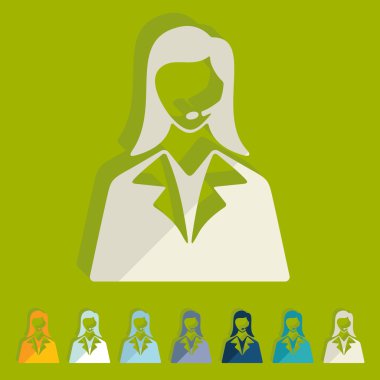 Düz tasarım: telefon operatörü