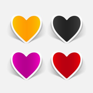 gerçekçi tasarım kalp öğeleri