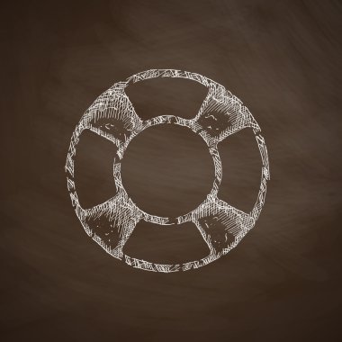 El çekilmiş lifebuoy simgesi