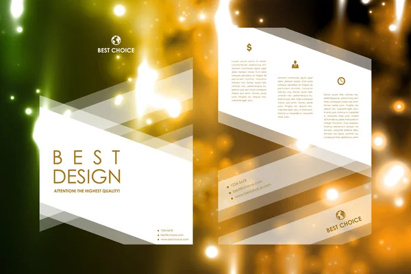 Aantal brochure in neon molecuul stile — Stockvector