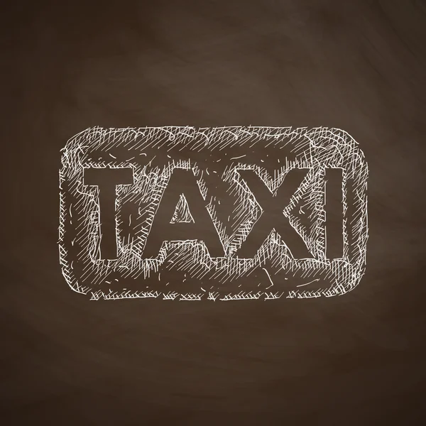 Icono de taxi a mano — Vector de stock