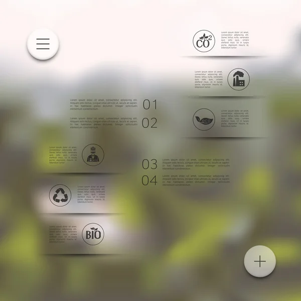 Ecologie infographic achtergrond — Stockvector