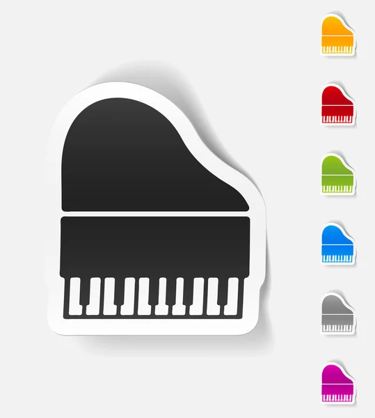Realistic design elements of  piano — Stock Vector
