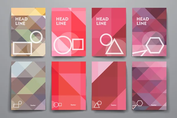 Ensemble de brochures dans un style abstrait — Image vectorielle