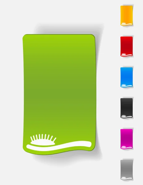 Realistic design elements of hair brush — Stock Vector