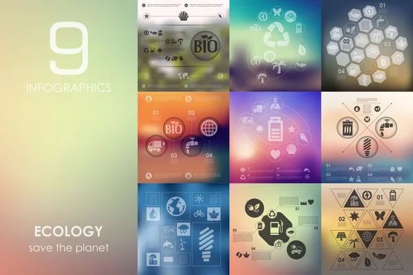 Fundo infográfico de ecologia —  Vetores de Stock