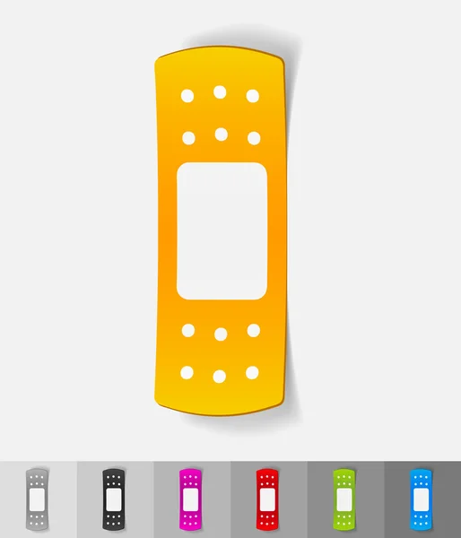 Realistisk designelement av medicinska plåster — Stock vektor