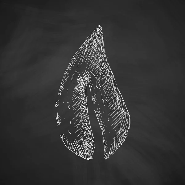 Піктограма мальованого листя руки — стоковий вектор