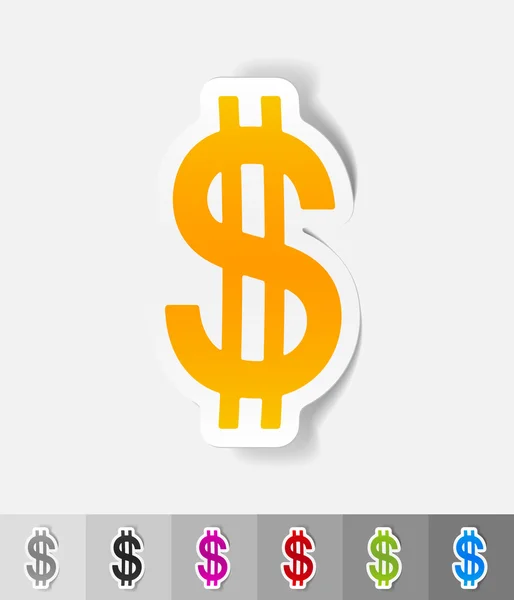 Realistic design dollar elements — Stock Vector