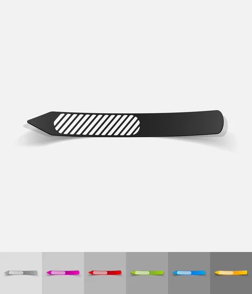 现实设计元素的指甲锉刀 — 图库矢量图片