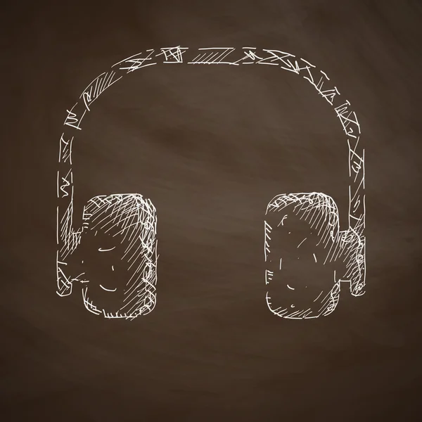 Піктограма ручних намальованих навушників — стоковий вектор