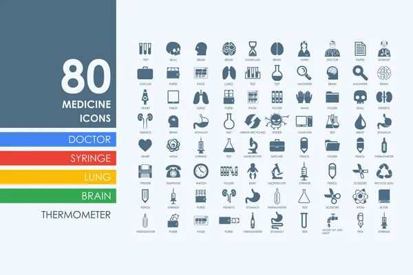 Set of medicine icons — Stock Vector