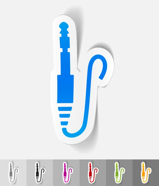 Éléments de conception réalistes du connecteur — Image vectorielle