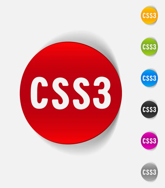 Realistic design CSS3 elements — Stock Vector