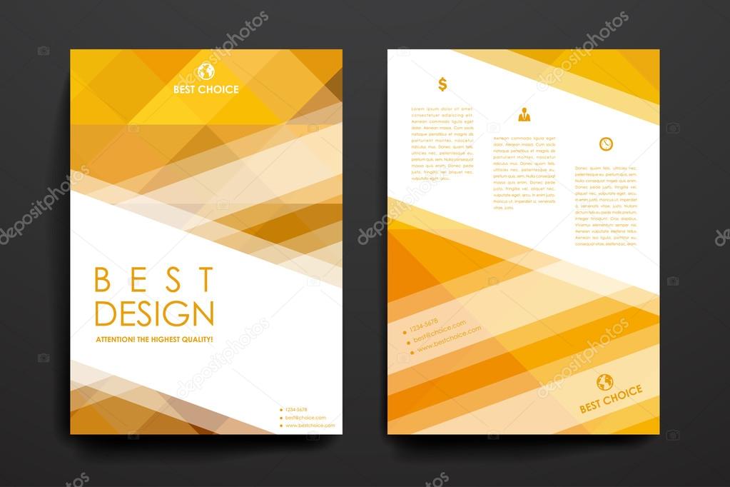 Set of brochures in abstract style