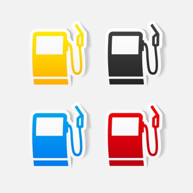 gerçekçi benzin istasyonu tasarım öğeleri