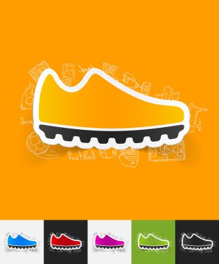 sneakers paper stickers clipart